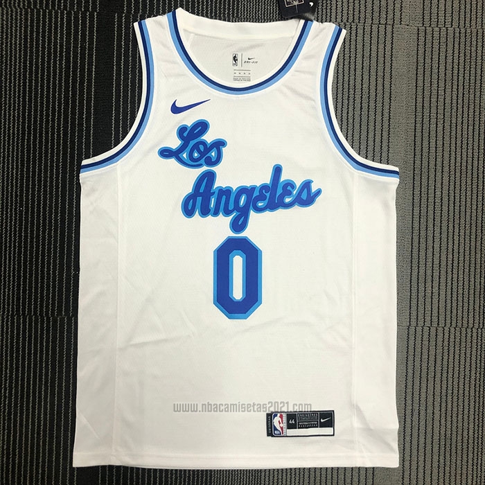 Camiseta Los Angeles Lakers Russell Westbrook #0 Classic 2019-20 Blanco